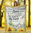 No One Else Will Ever Know The Strength Elephant Sunflower Sherpa Fleece Blanket
