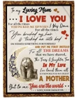 Bear Gift For Loving Mom You Are The World To Me Sherpa Fleece Blanket