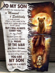 Mom Gift For Son I Will Always Carry You Sherpa Fleece Blanket