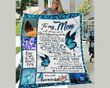 Blue Butterflies Gift For Mom You Are Appreciated Sherpa Fleece Blanket