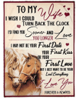 Horse Love You Longer Gift For Wife Sherpa Fleece Blanket