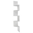Shelves For Wall Wood Corner 5 Tiers Wall Shelf Zig Zag Mount Rack Home Furniture White