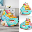Colorful Donut Pattern Print Bean Bag Cover