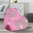 Pink Champagne Pattern Print Bean Bag Cover
