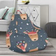 Reindeer Christmas Print Pattern Bean Bag Cover