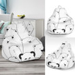 Polar Bear Panda Pattern Print Bean Bag Cover