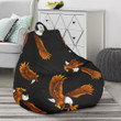 Eagle Black Pattern Print Bean Bag Cover