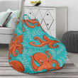 Squid Octopus Tentacle Print Pattern Bean Bag Cover