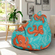 Squid Octopus Tentacle Print Pattern Bean Bag Cover