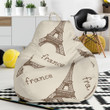 Eiffel Tower Pattern Print Bean Bag Cover