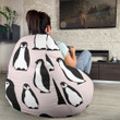 Penguin Print Pattern Bean Bag Cover