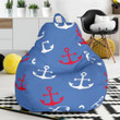 Nautical Anchor Pattern Print Bean Bag Cover