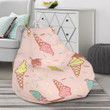 Ice Cream Cone Pattern Print Bean Bag Cover