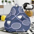 Badminton Pattern Print Bean Bag Cover