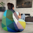 Triangle Colorful Pattern Print Bean Bag Cover