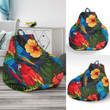 Floral Parrot Bird Pattern Print Bean Bag Cover