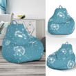 Dandelion Blue Pattern Print Bean Bag Cover