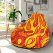 Flame Fire Print Pattern Bean Bag Cover