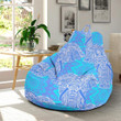 Blue Elephant Mandala Print Bean Bag Cover