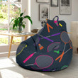Badminton Colorful Pattern Print Bean Bag Cover