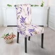 Lavender Floral Print Pattern Chair Cover