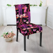 Floral Banana Leaves Elephant Print Chair Cover