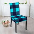 Lumberjack Blue Pattern Print Chair Cover