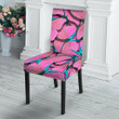 Pink And Blue Butterfly Print Chair Cover