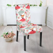 Fox Girl Flower Pattern Print Chair Cover