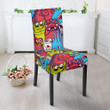 Monster Pattern Print Chair Cover