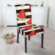 Piece Watermelon Stripe Black Pattern Print Chair Cover