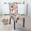 Pattern Print Snowflake Snowman Chair Cover