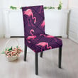 Flamingo Hawaiian Tropical Stripe Pattern Print Chair Cover