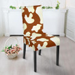 Cow Brown Pattern Print Chair Cover