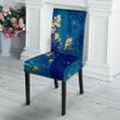 Gold Sapphire Marble Chair Cover