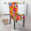Colorful Candy Pattern Print Chair Cover