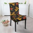 Chinese Dragon Rose Pattern Print Chair Cover