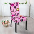 Pink Ribbon Breast Cancer Awareness Print Pattern Chair Cover