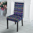 Multicolor Indian Aztec Doodle Elements Abstract Chair Cover