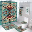 Native American Culture Shower Curtain And Bath Mat Bathroom Set Home Decor