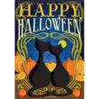 Black Cats Couple Love Halloween Spirit Garden Flag House Flag