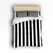 Black And White Vertical Stripes Duvet Cover Bedding Set Bedroom Decor