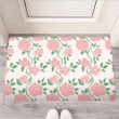 Pink Rose Flower Door Mat