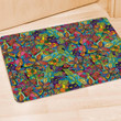 Psychedelic Jungle Forest Floral Door Mat