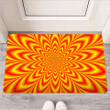 Red and Yellow Abstract Optical illusion Door Mat