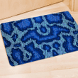Blue Snakeskin Print Door Mat