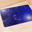 Blue Stardust Space Galaxy Door Mat