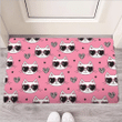 Pink Cat Print Door Mat