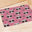 Pink Cat Print Door Mat