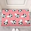 Pink Cow Pattern Print Door Mat
